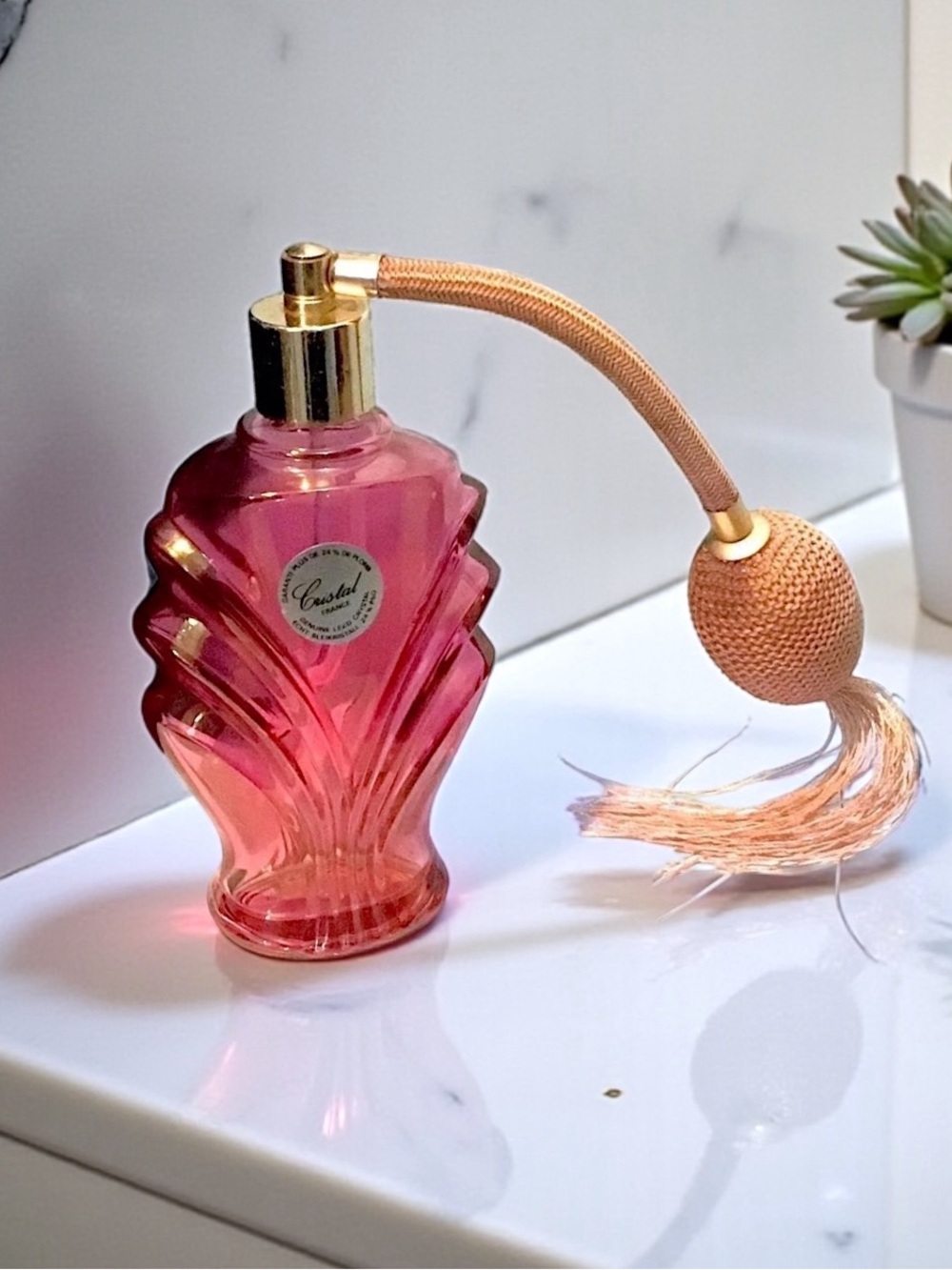 🌺Vintage French VCA Crystal Perfume Bottle
